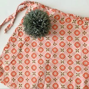 • vintage 60s print wrap skirt •